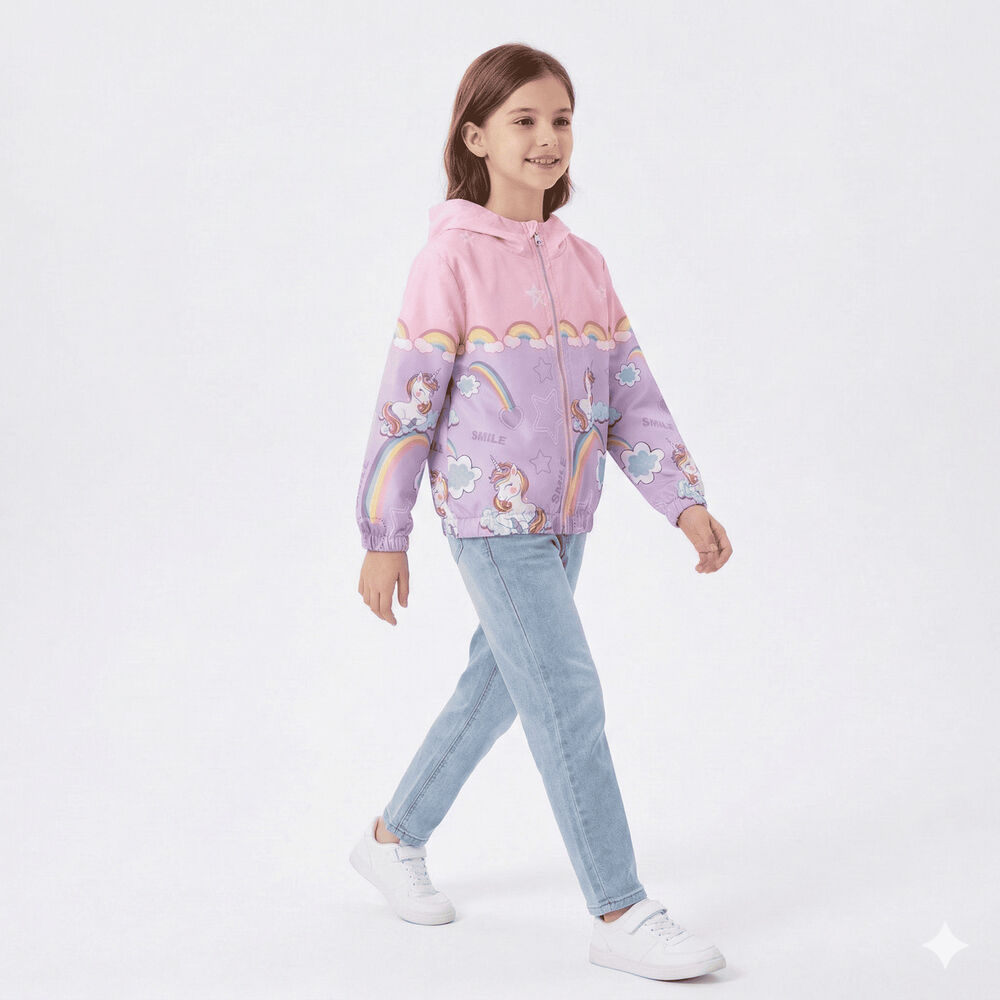 Chaqueta Ni&ntilde;o Impermeable Con Capucha Cortaviento Infantil image number 1.0