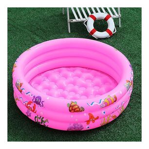 Piscina Infantil Inflable 120cm Verano Resistente Ni&ntilde;os Rosa