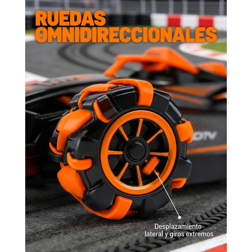 Auto F&oacute;rmula 1 Grande Control Remoto Giro 360 Humo Premium image number 6.0