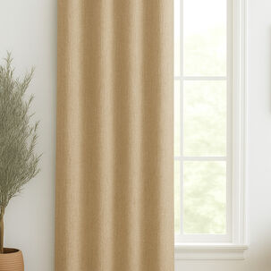 Cortina Engomada Termica 100% Blackout De Tipo Lino