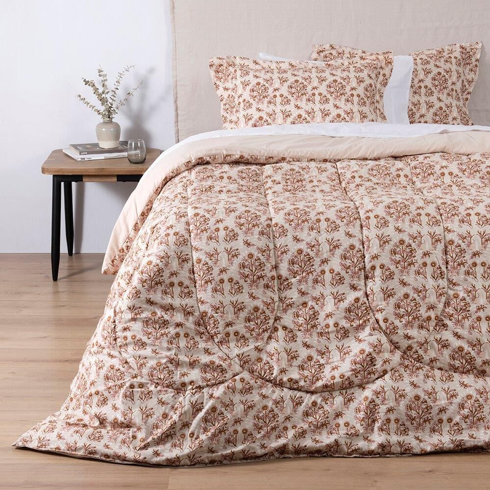 Plumon Estampado Hatha 2 Plazas Rosa image number 0.0