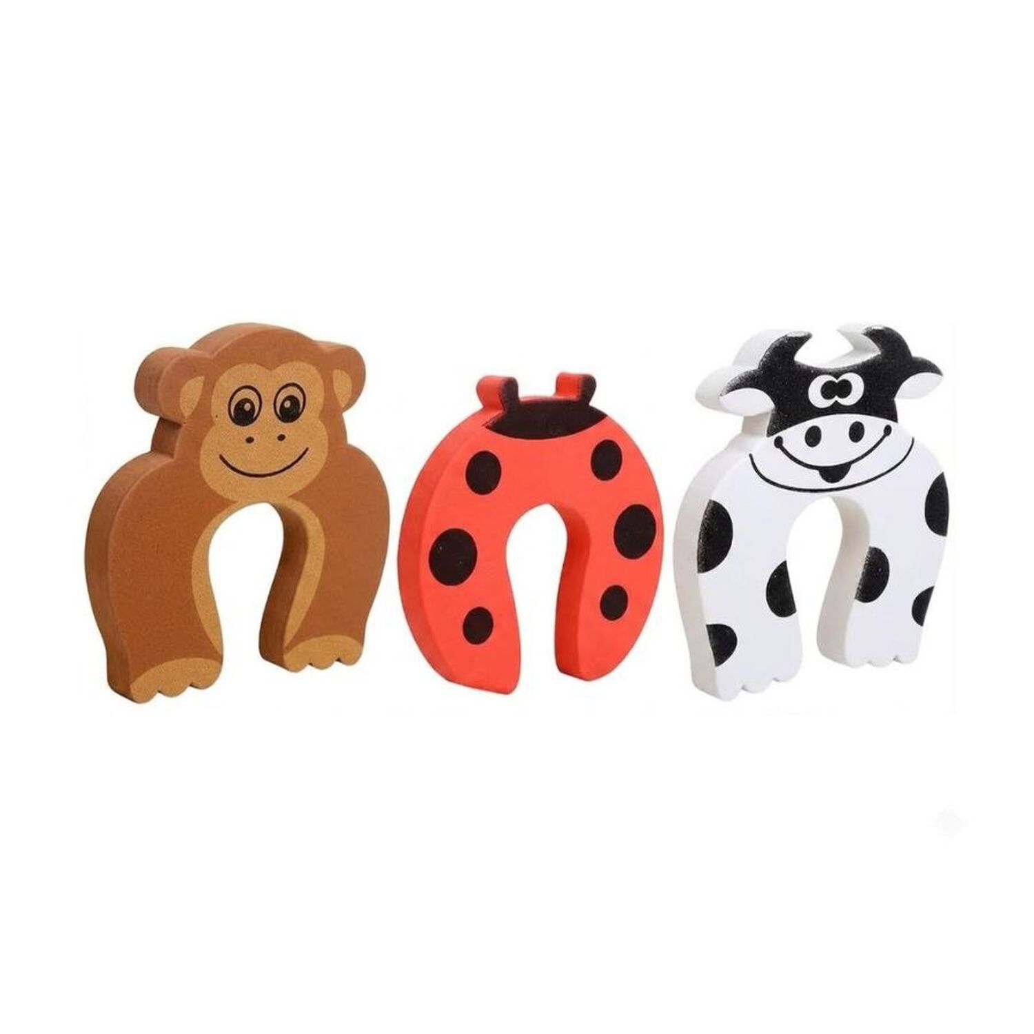 Pack 3 Topes Puerta Antigolpe Beb&eacute; Dise&ntilde;o Animales image number 0.0