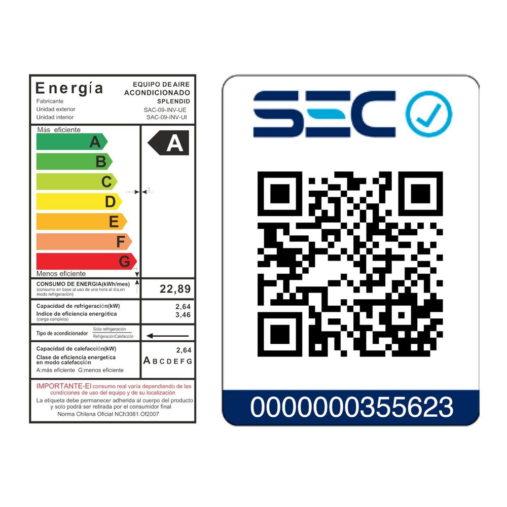 Aire Acondicionado 9000 Btu Inverter Splendid image number 11.0
