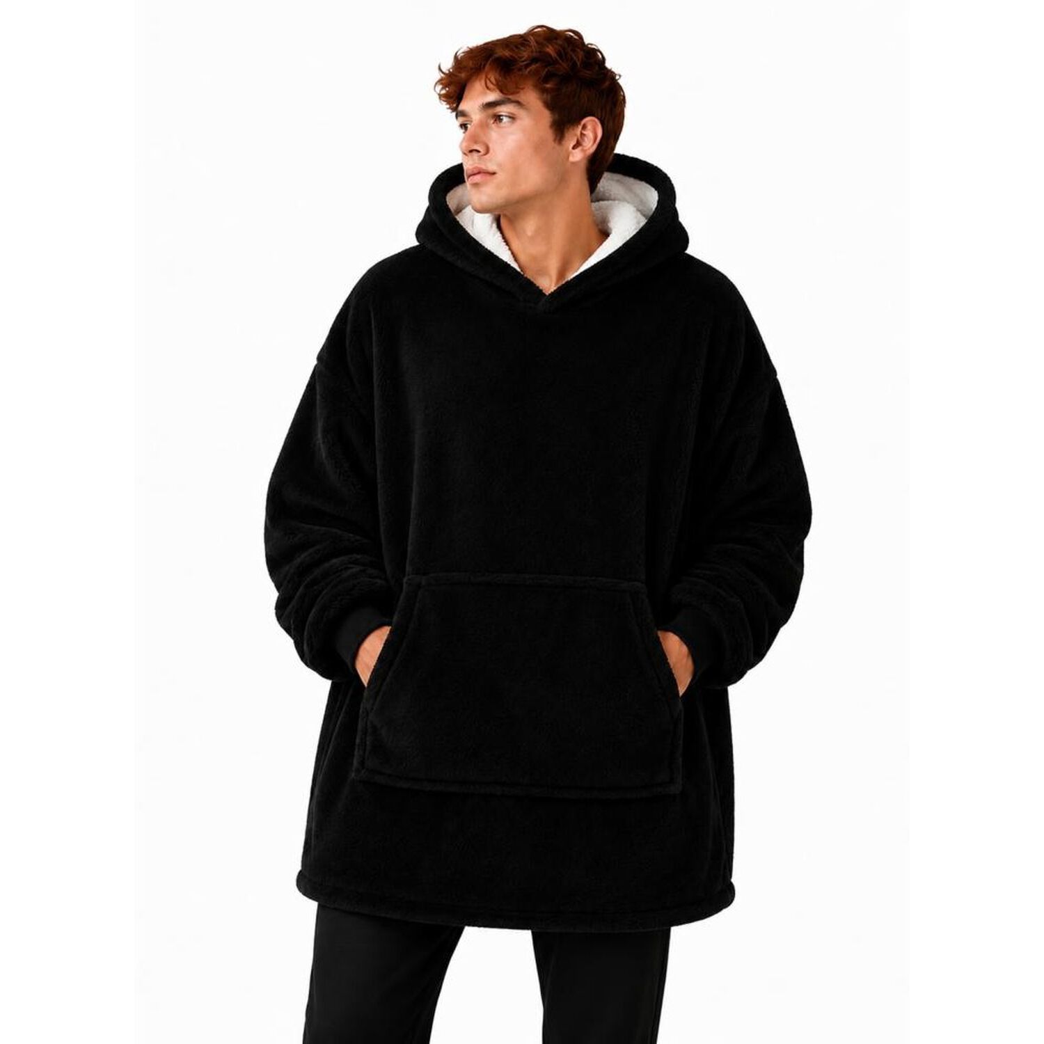 Poleron Felpa Capucha Manta Polar Invierno Unisex Talla Unic image number 55.0