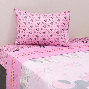 Juego De S&aacute;banas Minnie Flores / 1.5 Plazas