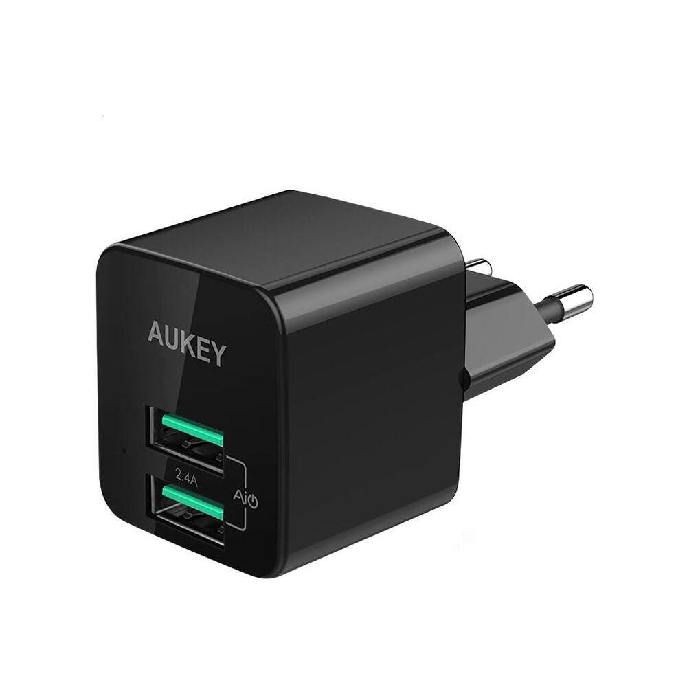 Aukey Cargador 2 Puertos Usb Airpower Certificación Sec Negro - Pa-u32 image number 0.0