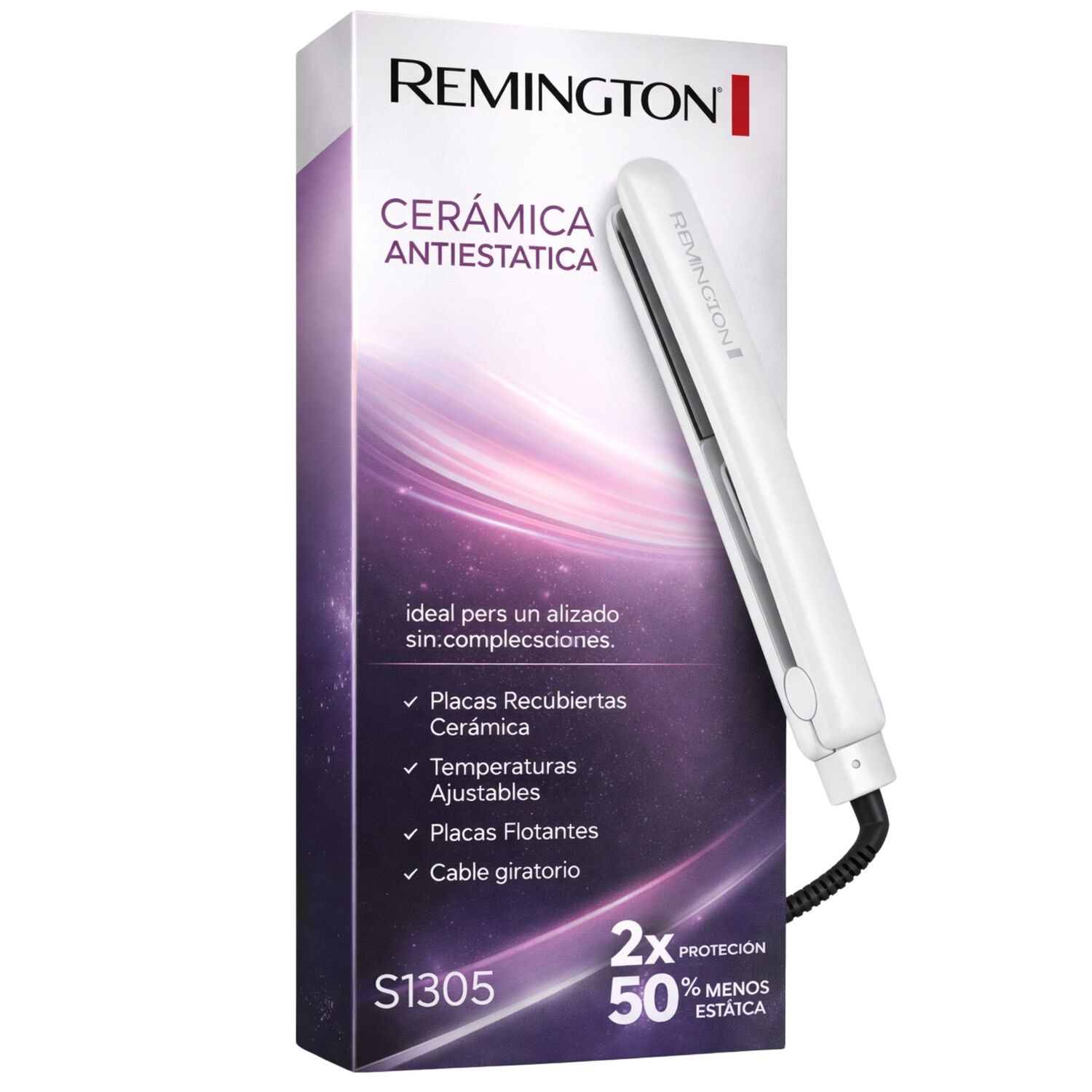 Alisador De Cabello Remington S1305 Ceramic Pro Anti Frizz image number 0.0
