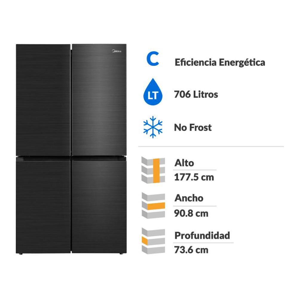 Refrigerador Multidoor Midea MDRM923FGEDX / No Frost / 706 Litros / C image number 2.0