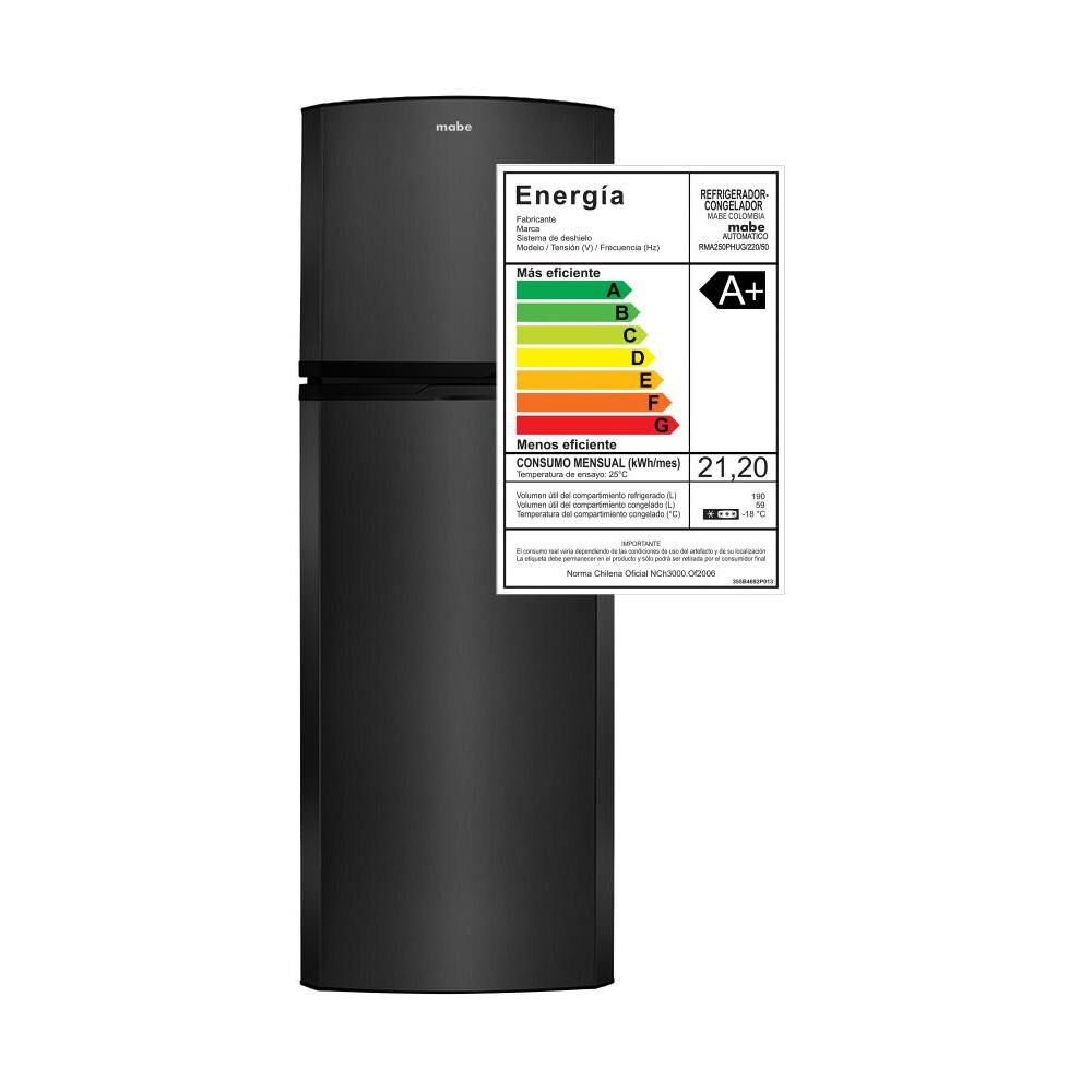 refrigerador mabe rma250phug no frost 250 litros