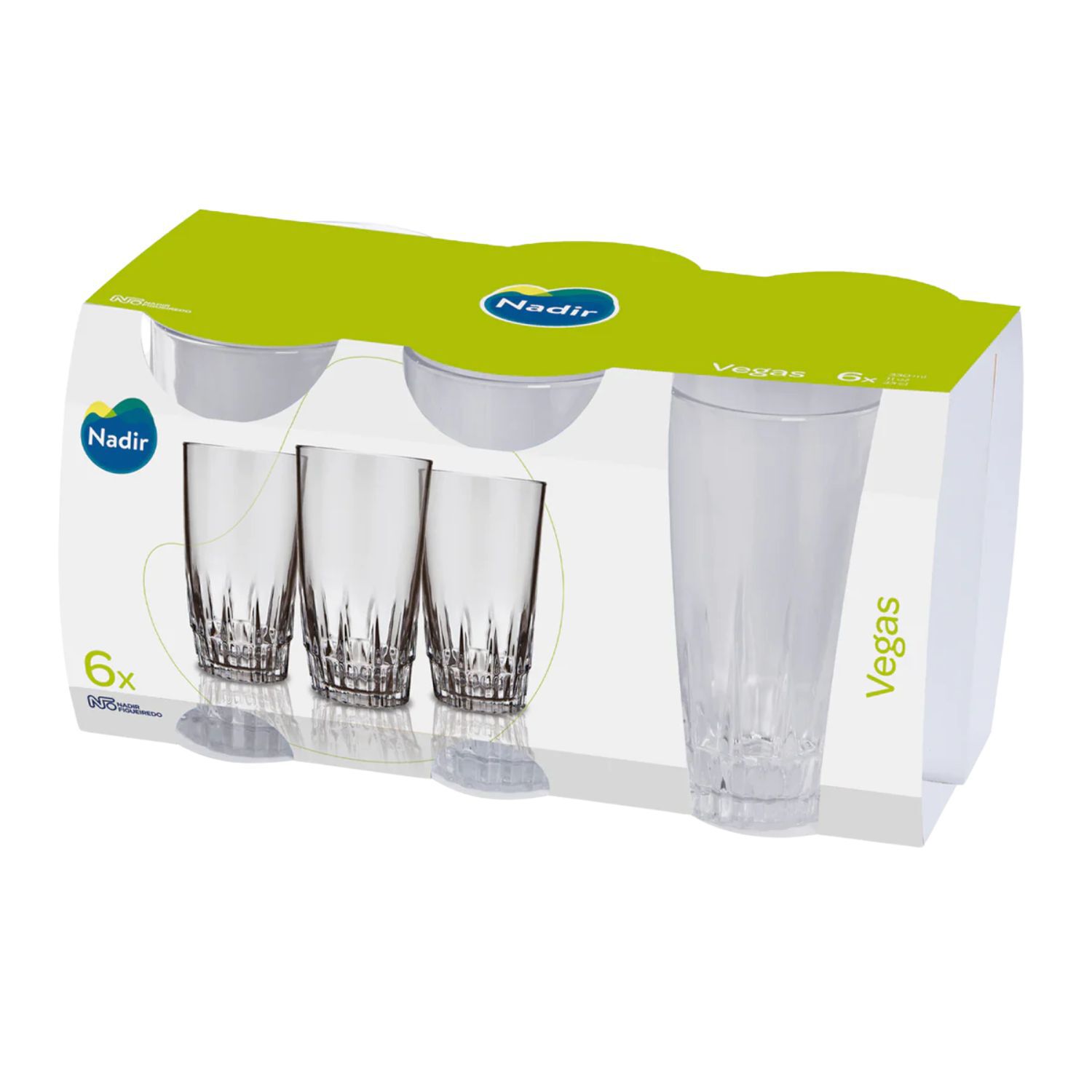 Set 6 Vasos Alto Long Drink Vega 330ml Trasparente image number 0.0