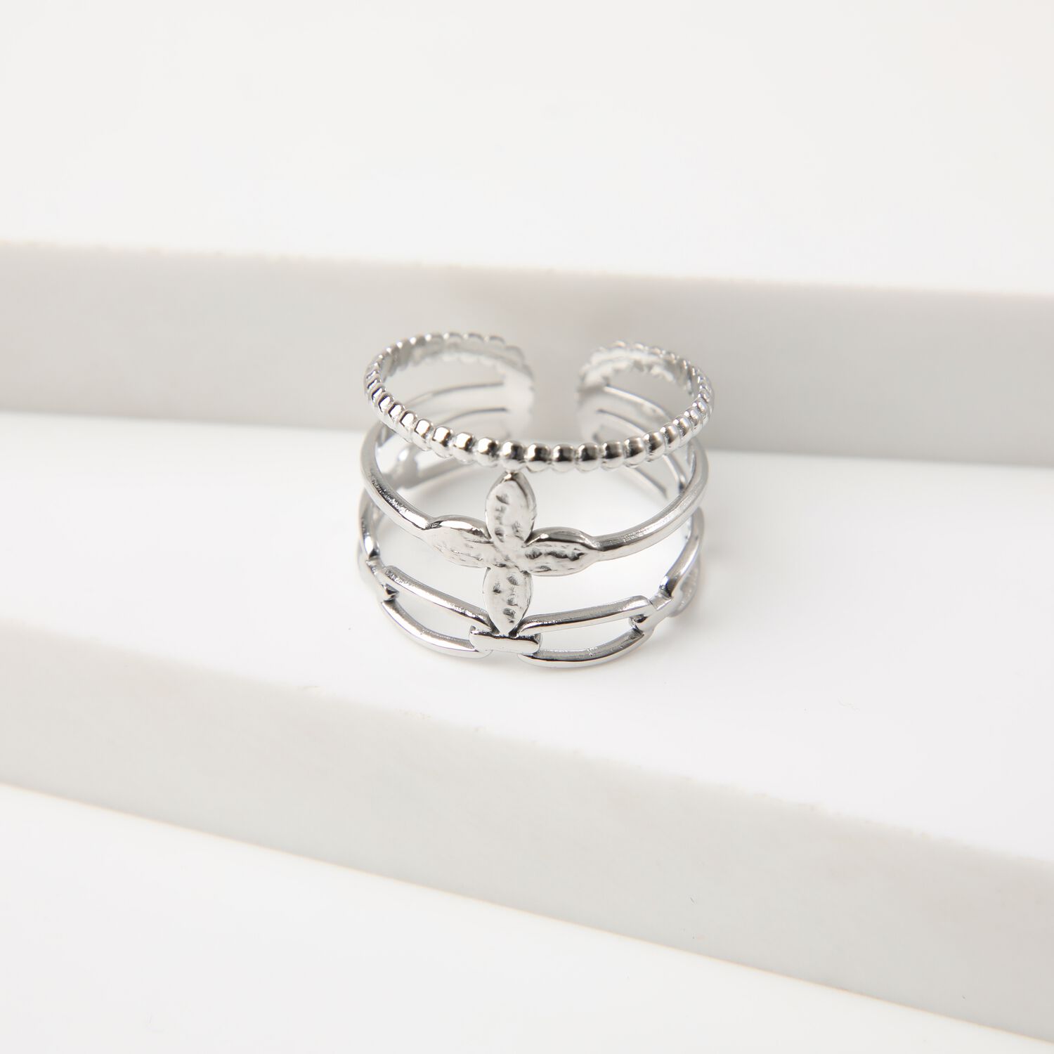 Anillo 19v69 Dorado Mujer Str446 image number 0.0