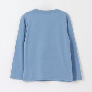 Polera Manga Larga Ni&ntilde;a Gui&ntilde;o Lilo & Stitch Azul Disney