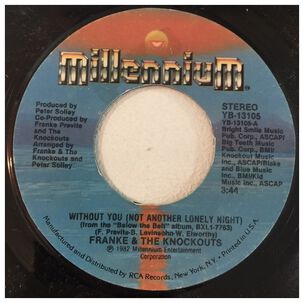 Franke & The Knockouts - Without You (not Another Lonely Night) | 7" Single Vinilo Usado