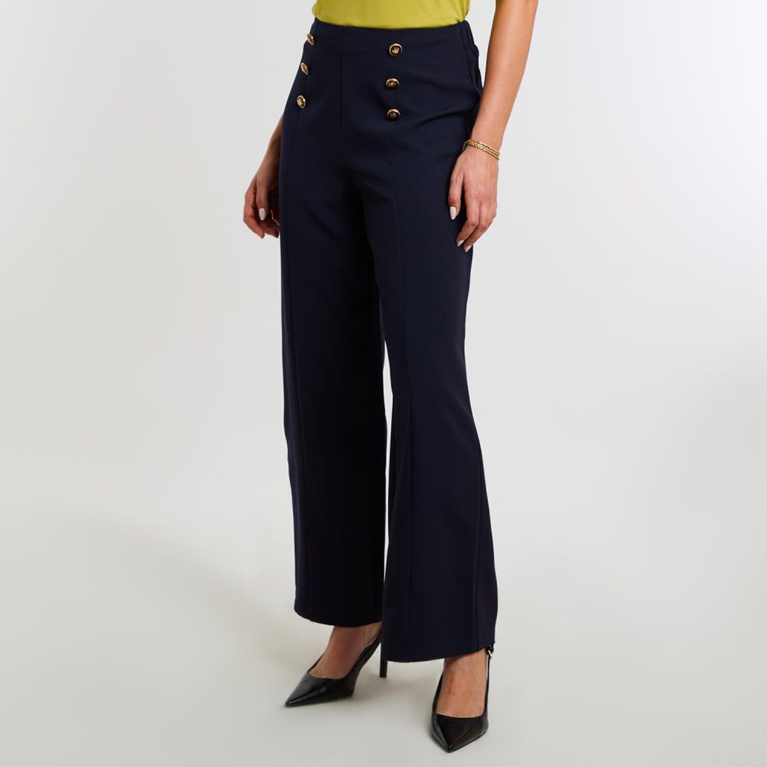 Pantal&oacute;n Pretina El&aacute;sticada Tiro Alto Mujer Kimera image number 2.0