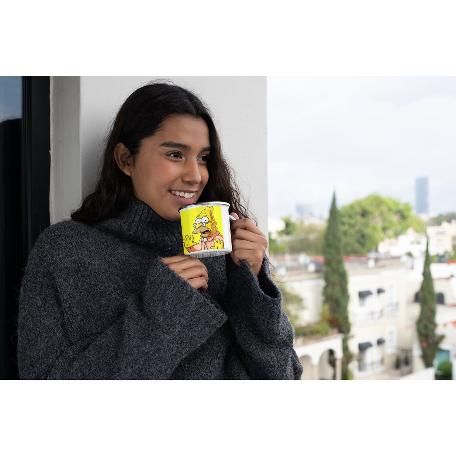 Taza Enlozada Lechera Abraham Simpson Abuelo Los Simpson image number 2.0