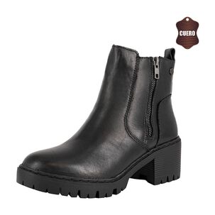 Botin De Cuero Gaby Negro Alquimia