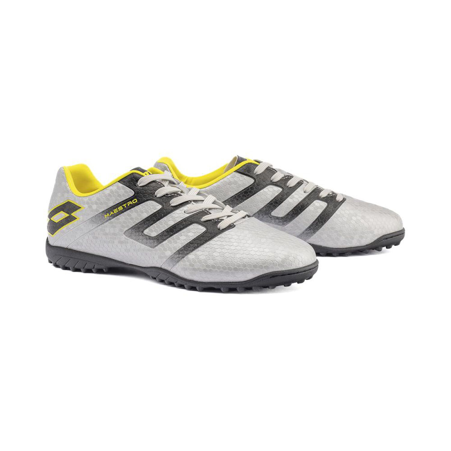 Zapatilla F&uacute;tbol Hombre Lotto Maestro Tf Gr/bk Plata image number 1.0