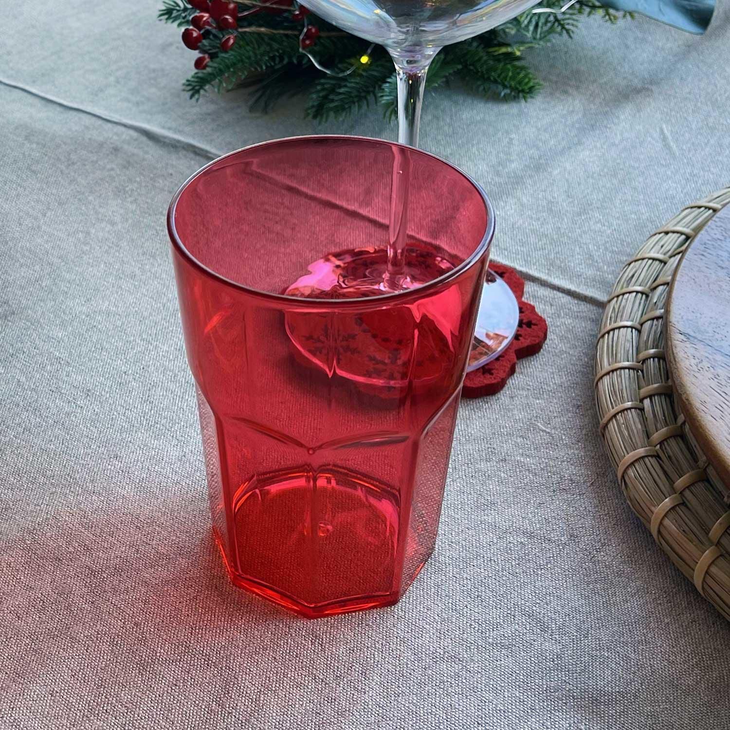 Pack 6 Vasos 400 Ml Rojo image number 1.0
