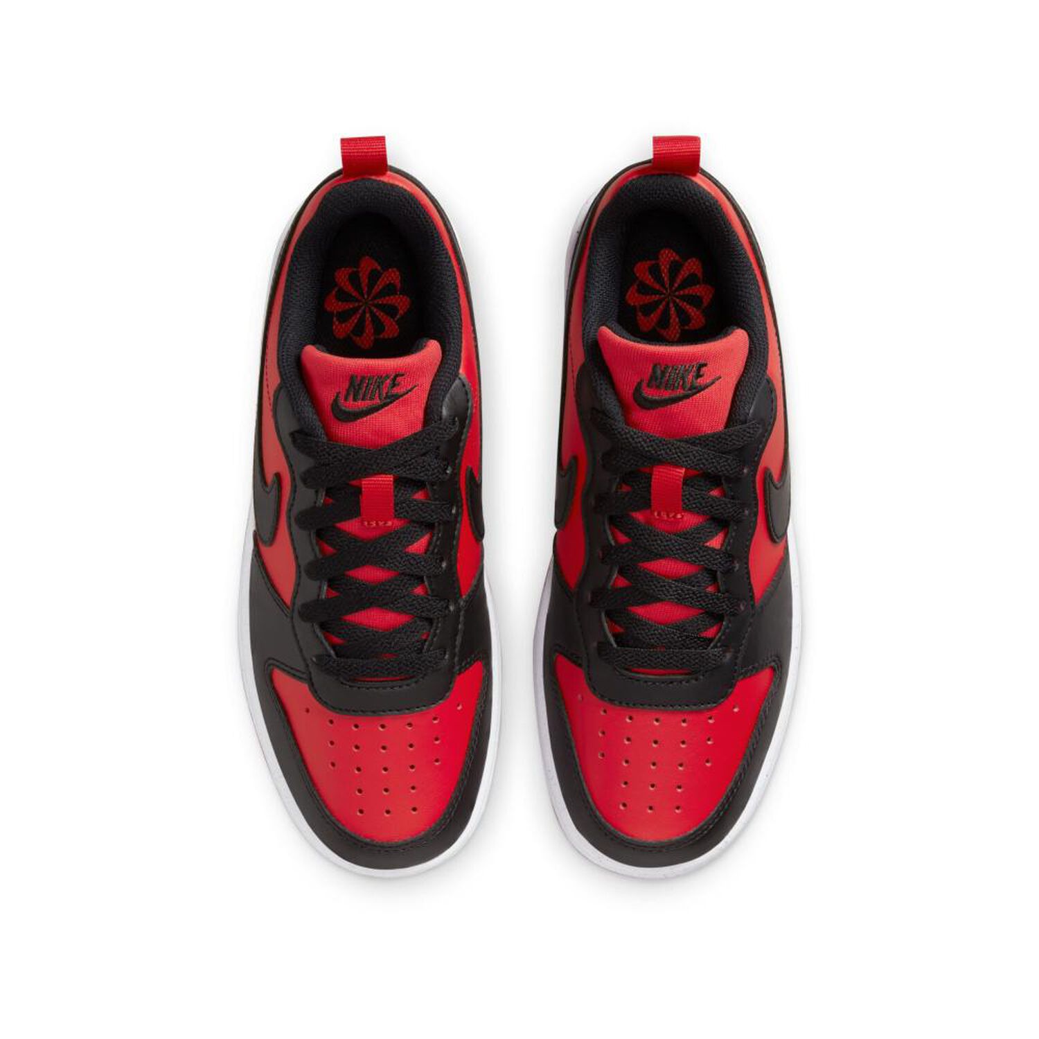 Zapatilla Urbana Ni&ntilde;o Nike Court Borough Low Recraft Negro/rojo image number 5.0