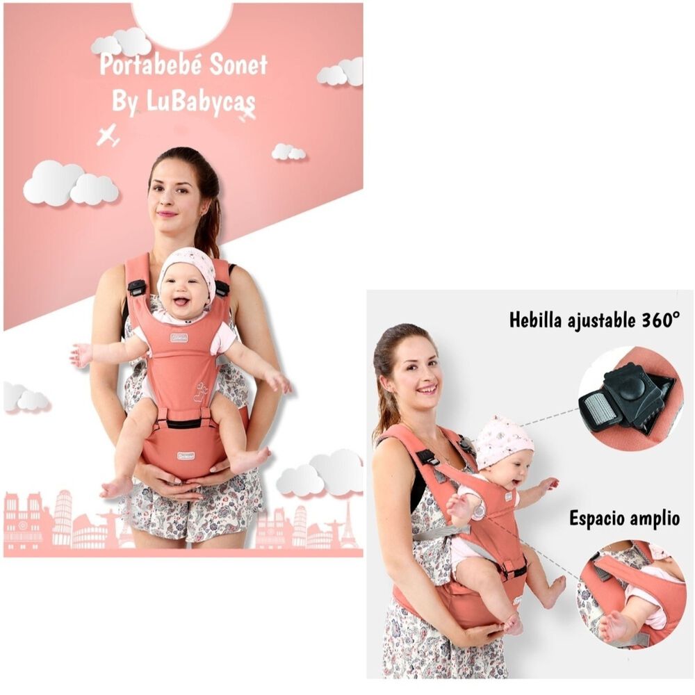 Portabeb&eacute; Ergonomico 0-3 A&ntilde;os Sonet Gris By Lubabycas image number 3.0