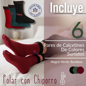 Pack 6 Pares Calcetines Chiporro Mujer Surtidos Ultra T&eacute;rmico Invierno Polar Unicolor