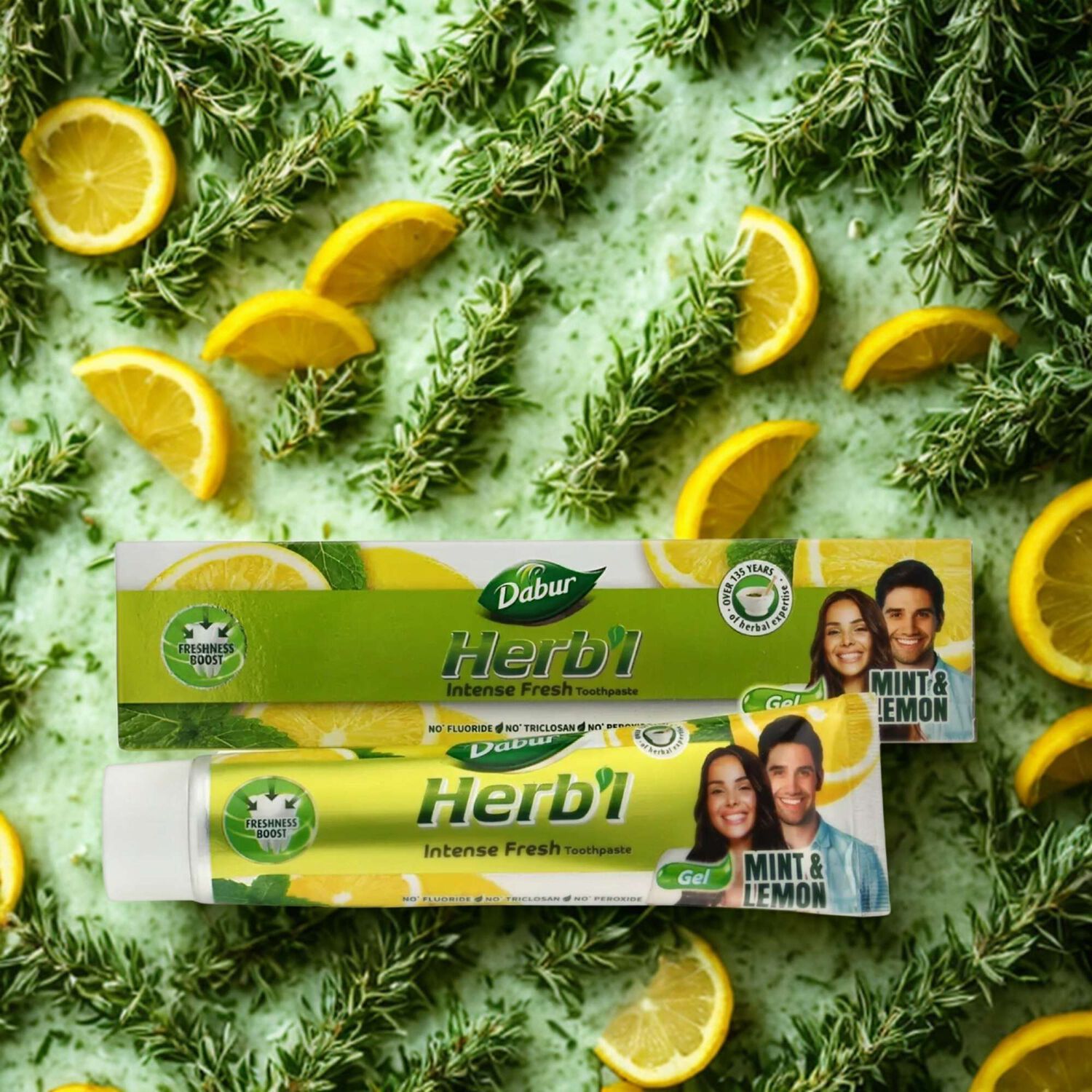 Dabur Herb'l Pasta Dental Menta & Lim&oacute;n Gel 150gr image number 2.0