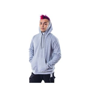 Poleron Gris Canguro Hombre Relaxed Fit Para Estampar