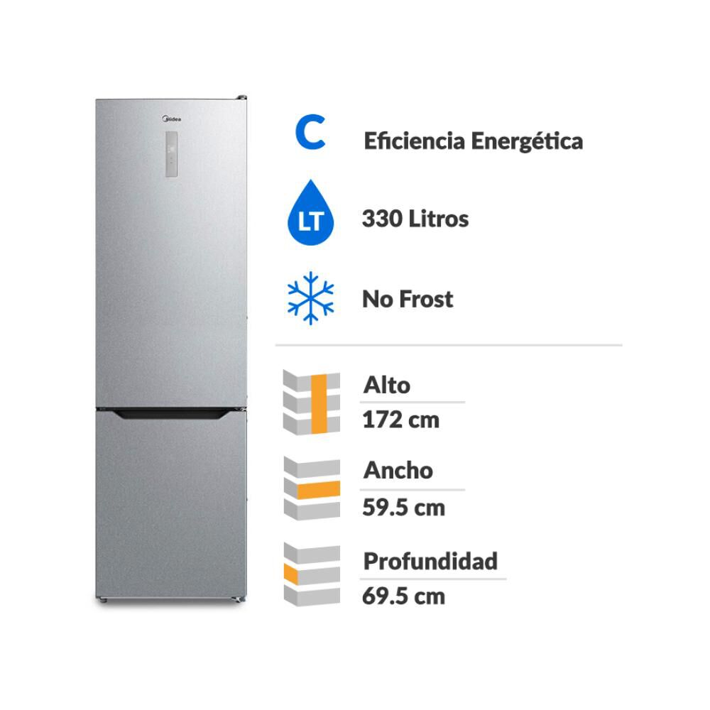 Refrigerador Bottom Freezer Midea MDRB489MTE50 / No Frost / 330 Litros / C image number 1.0