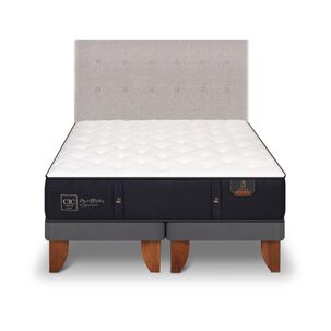Cama Europea Cic Premium / 2 Plazas / Base Dividida + Respaldo