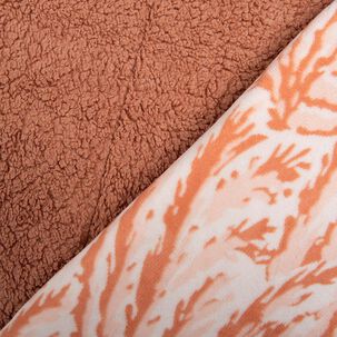 Plumon Coral Estampado Sherpa 2 Plazas Palma