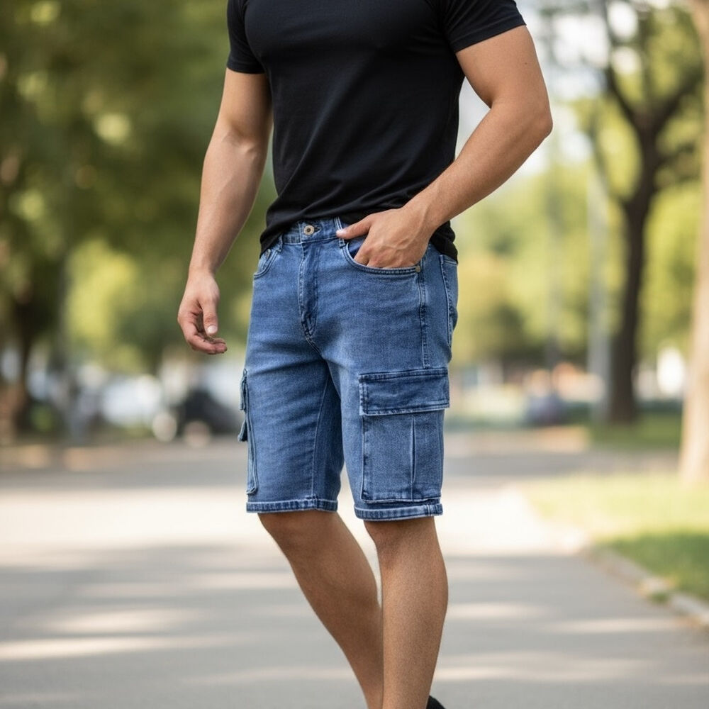 Short Jeans Cargo Hombre Romeo image number 1.0