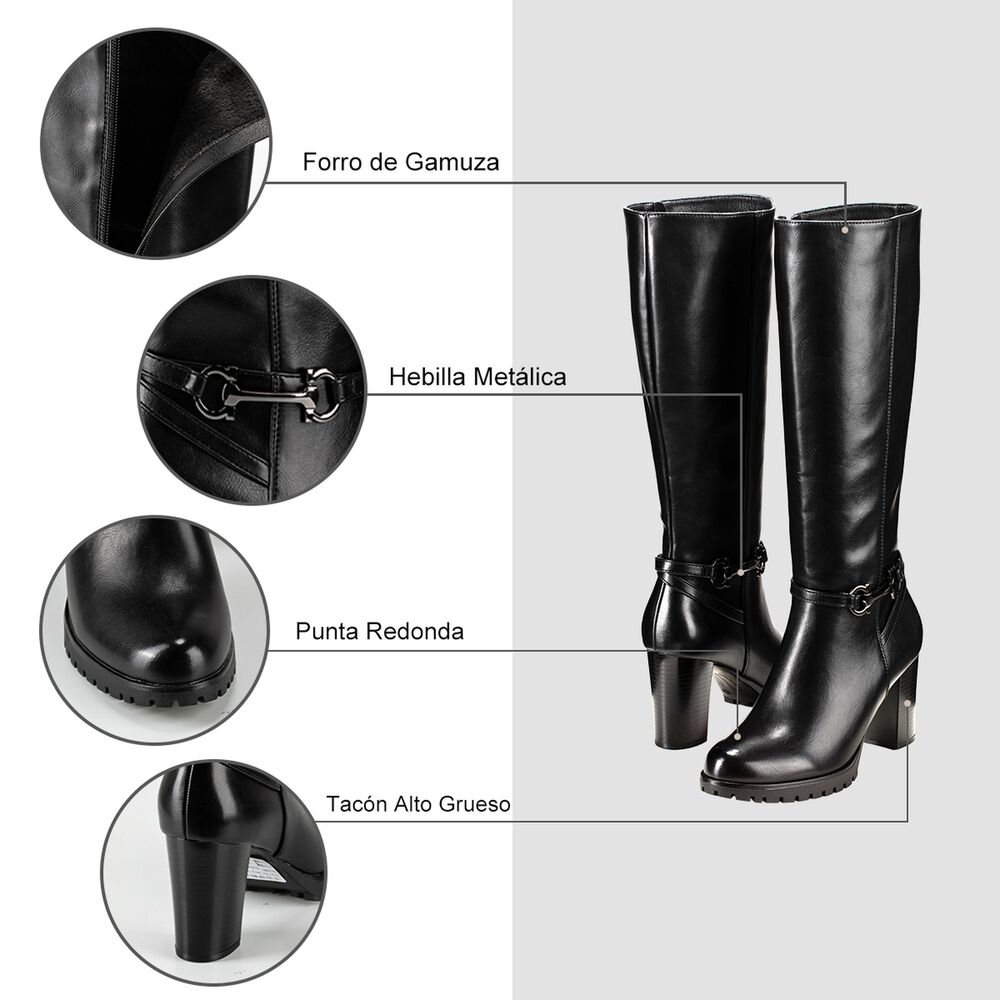 Bota Negro Casual Mujer Weide Qbm01 image number 7.0