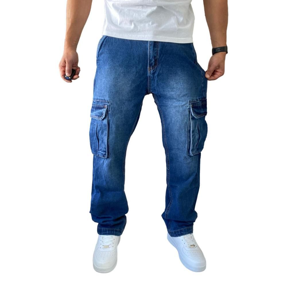 Jeans Diábolo Cargo Relaxed Fit Hombre image number 0.0