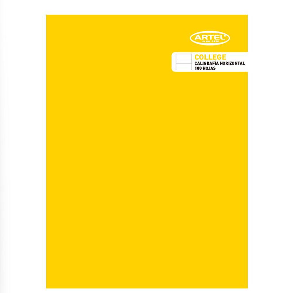 Cuaderno College Caligrafia Horizontal 100 Hojas Artel image number 3.0