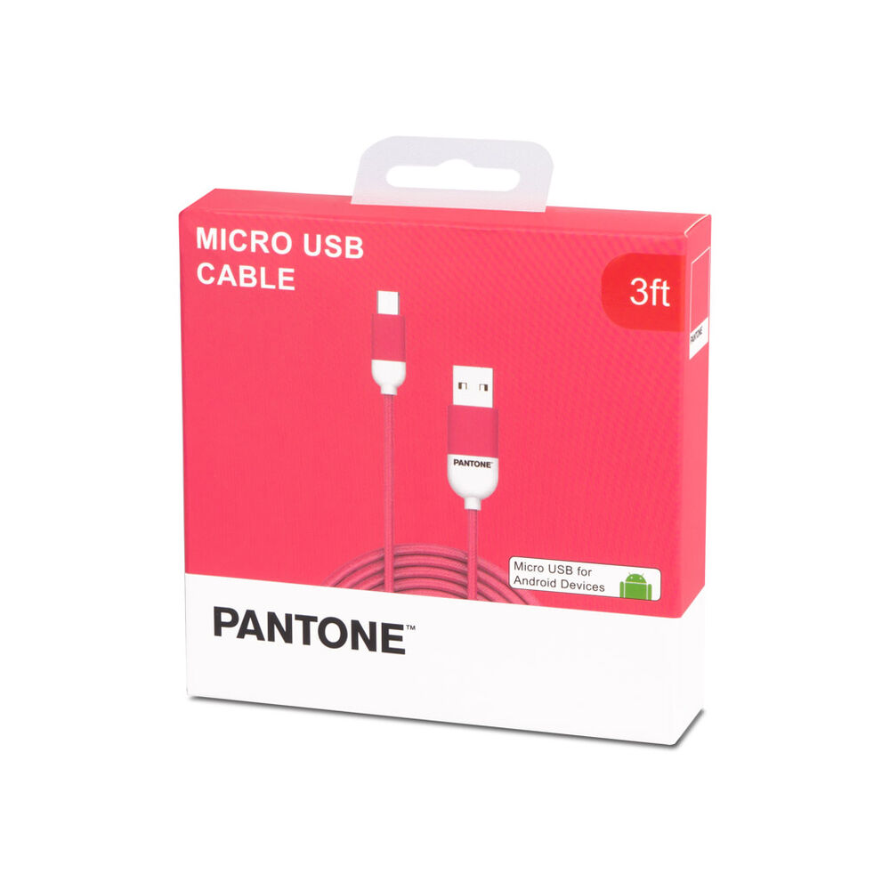Cable De Datos Micro Usb 1 Mt Pantone High Speed Rosado image number 0.0