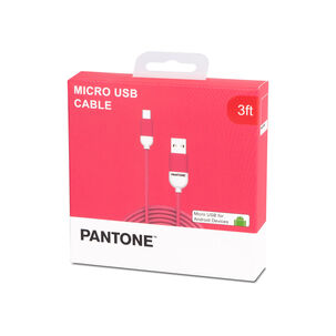 Cable De Datos Micro Usb 1 Mt Pantone High Speed Rosado