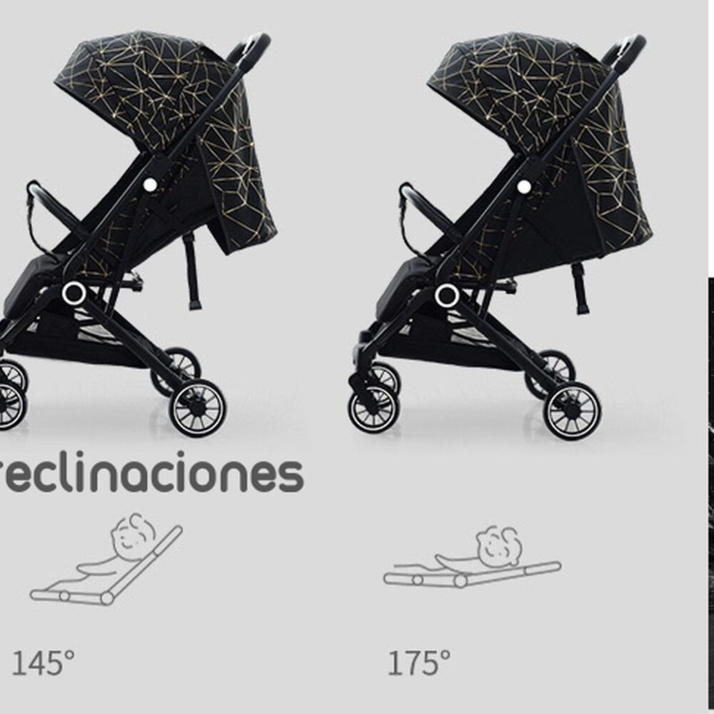 Coche De Paseo Últra Compacto Lubabycas Go Travel Negro image number 7.0
