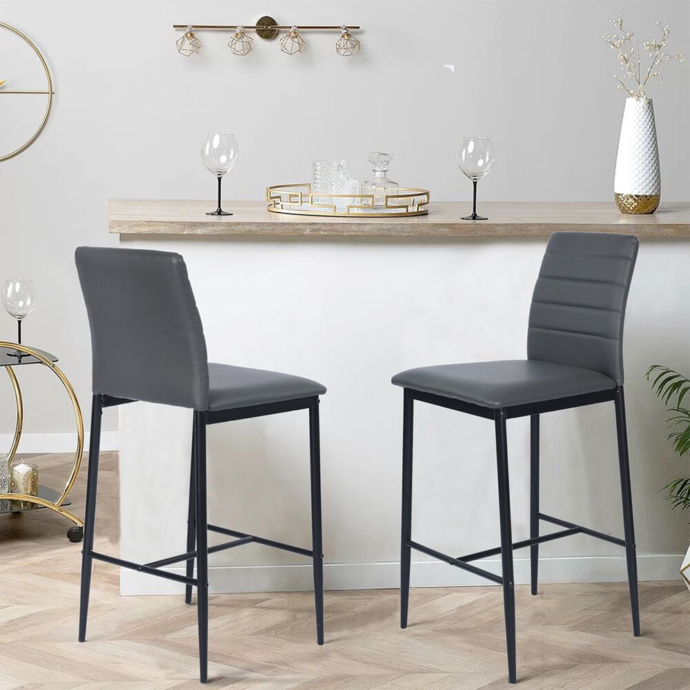 Pack 2 Sillas De Bar Boston Gris image number 5.0