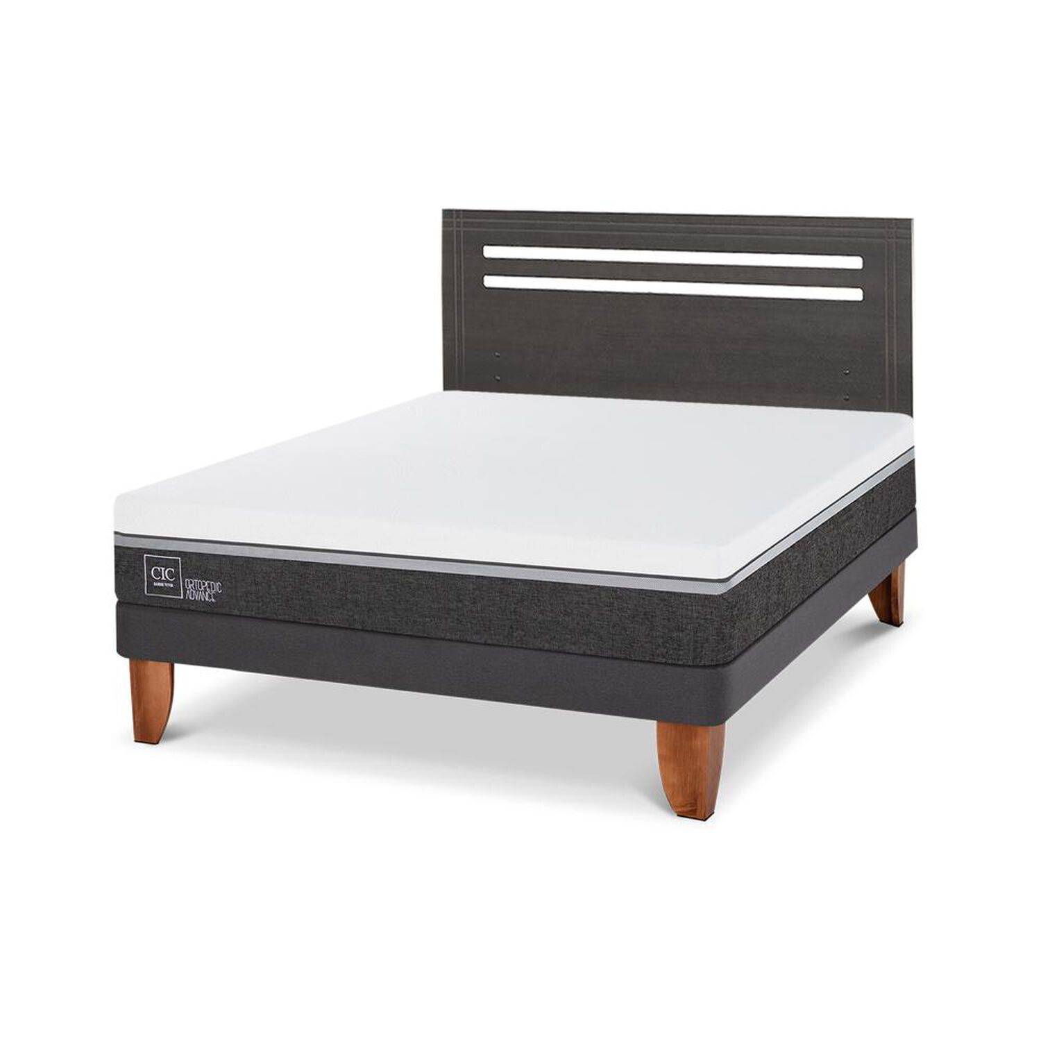 Cama Europea Cic Ortopedic Advance / 2 Plazas / Base Normal + Respaldo image number 1.0