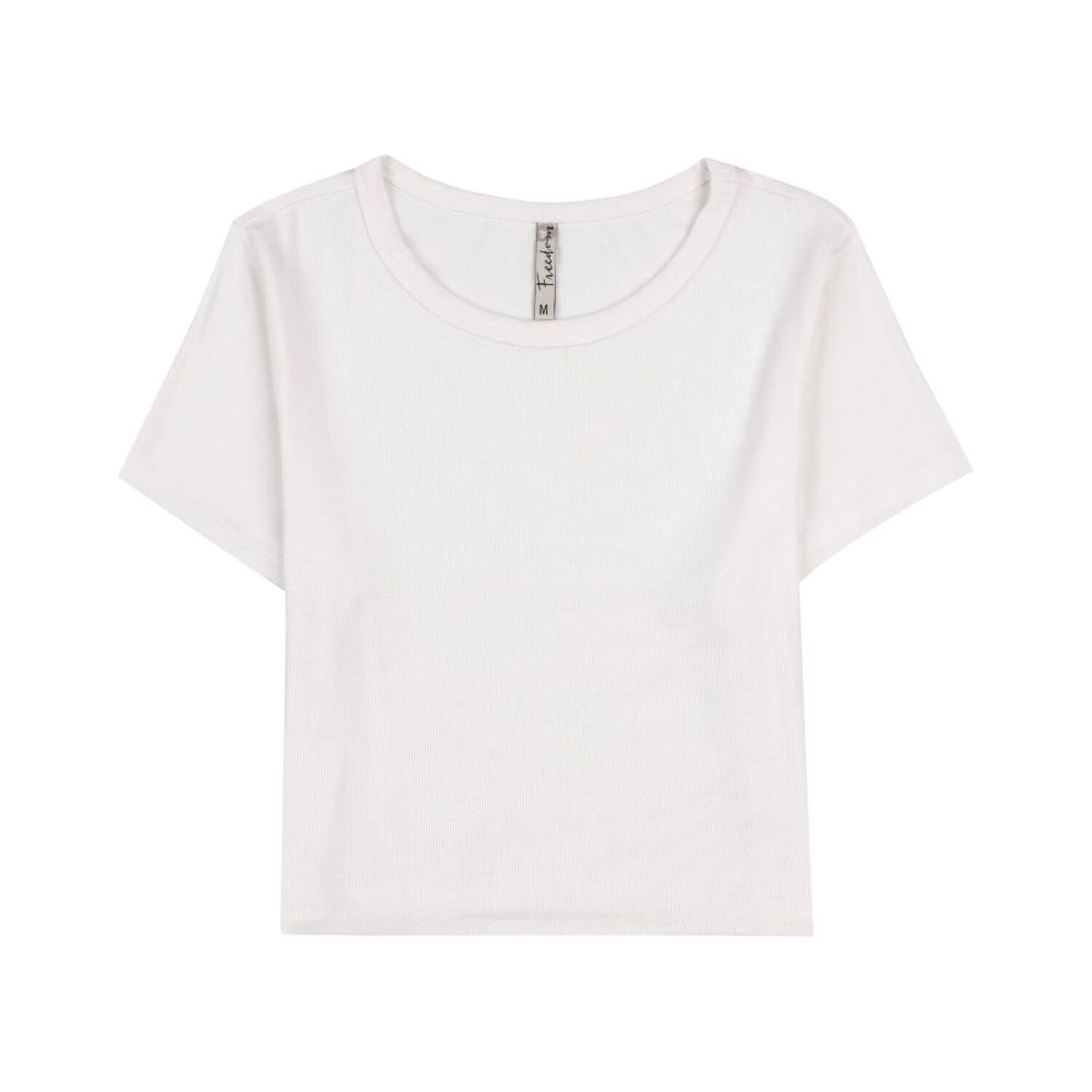 Polera Crop Manga Corta Cuello Redondo Mujer Freedom image number 0.0