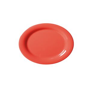 Set De 4 Plato Ovalado Melamina Naranjo 34 X 26 Cm