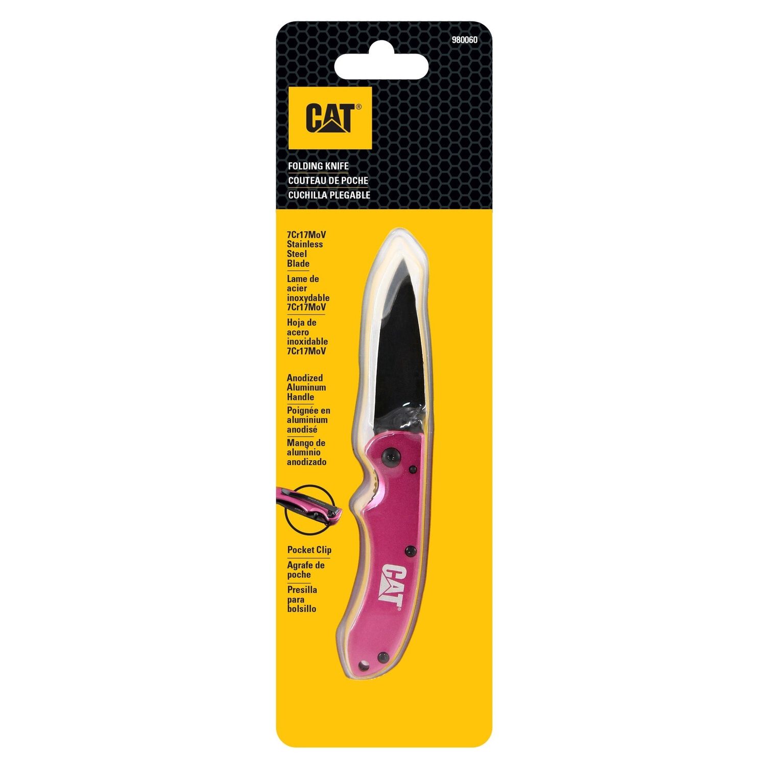 Cuchillo Navaja Plegable Cat 980060 Punta Curva image number 0.0