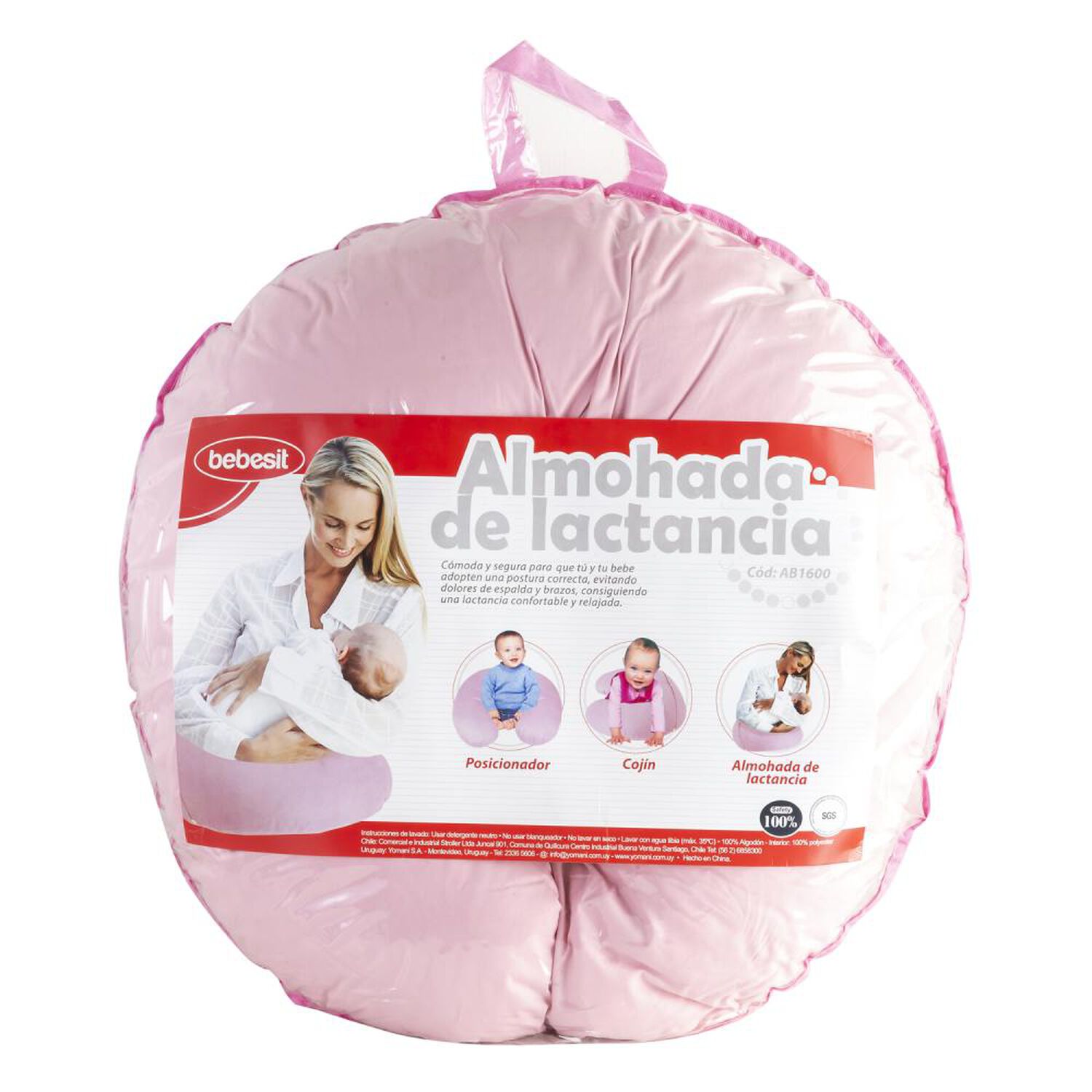 Cojin De Lactancia Bebesit Rosa image number 1.0