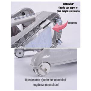 Andador Caminador 5 En 1 Con Apoya Pies Lubabycas Rosado