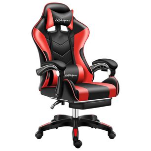 Silla Gamer Reclinable Y Reposa Pies Energy Roja Lubabycas