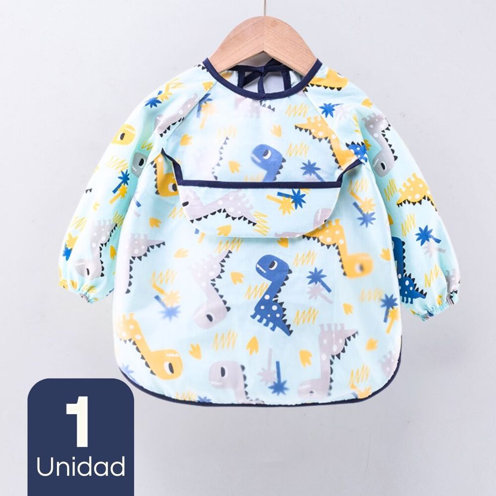Babero Delantal Impermeable Premium Manga Larga Bebe Y Ni&ntilde;o image number 0.0