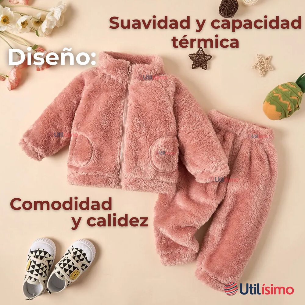 Conjunto Frizado Polar 2 Piezas Ni&ntilde;a Rosado image number 1.0