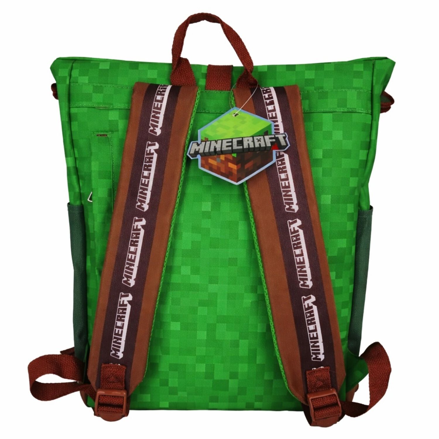 Mochila Escolar Minecraft Verde Rayado Chs-bp2201n image number 3.0