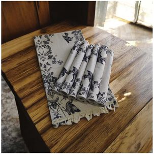 Camino De Mesa + Individuales Set De 7 Piezas 35x180cm Mod01