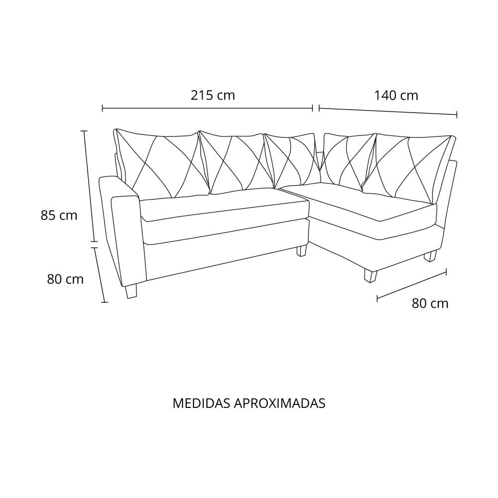 Sof&aacute; Seccional Living Factory Musso Derecho / 5 Cuerpos image number 6.0